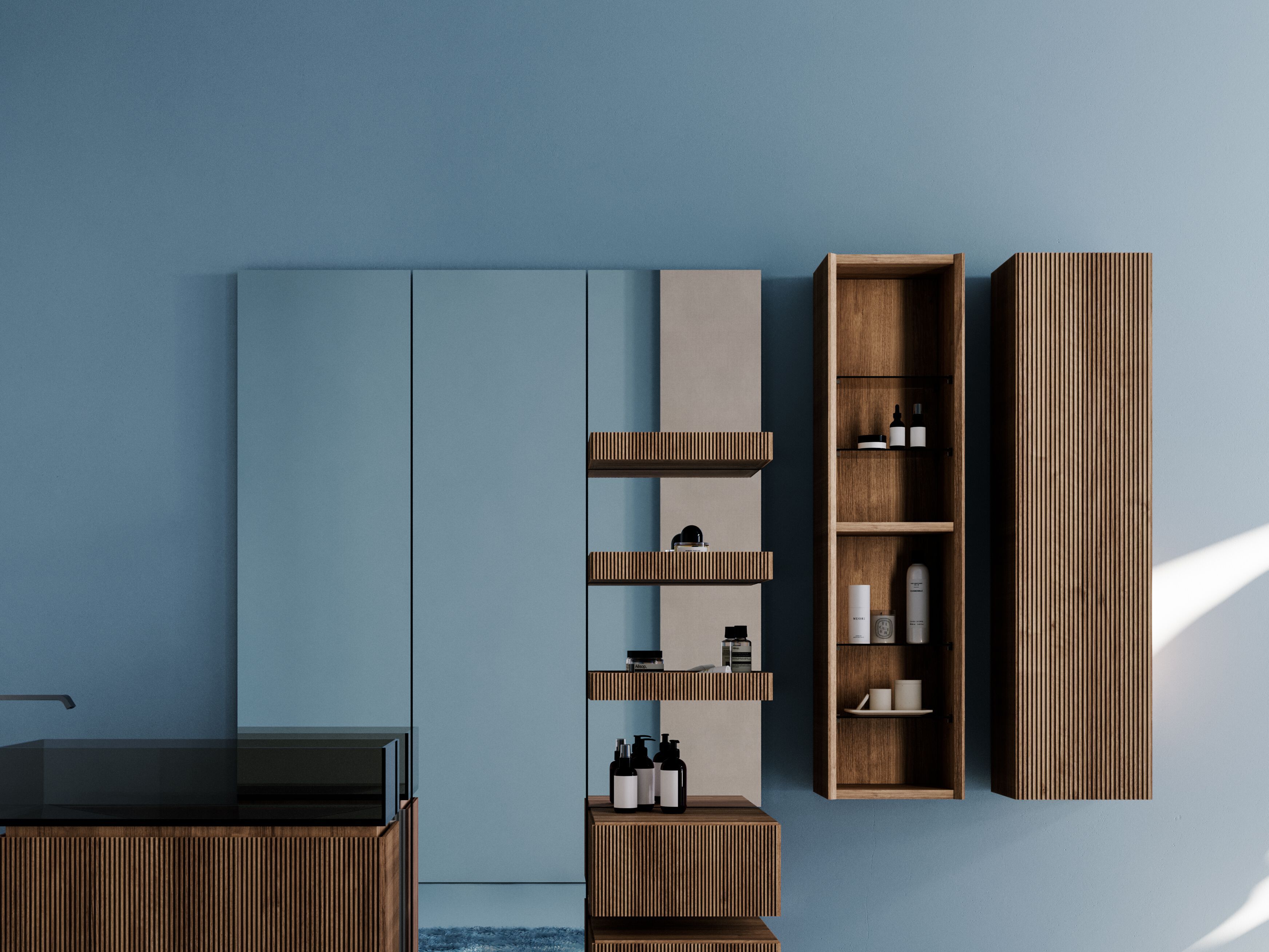 PLISSÈ SYSTEM by ARTELINEA - Pensile bagno in legno