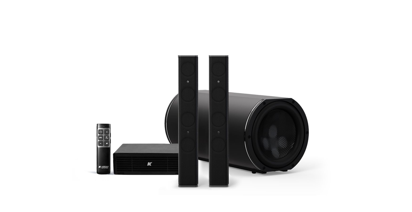 Sistema audio con diffusori, subwoofer e amplificatore AZIMUT