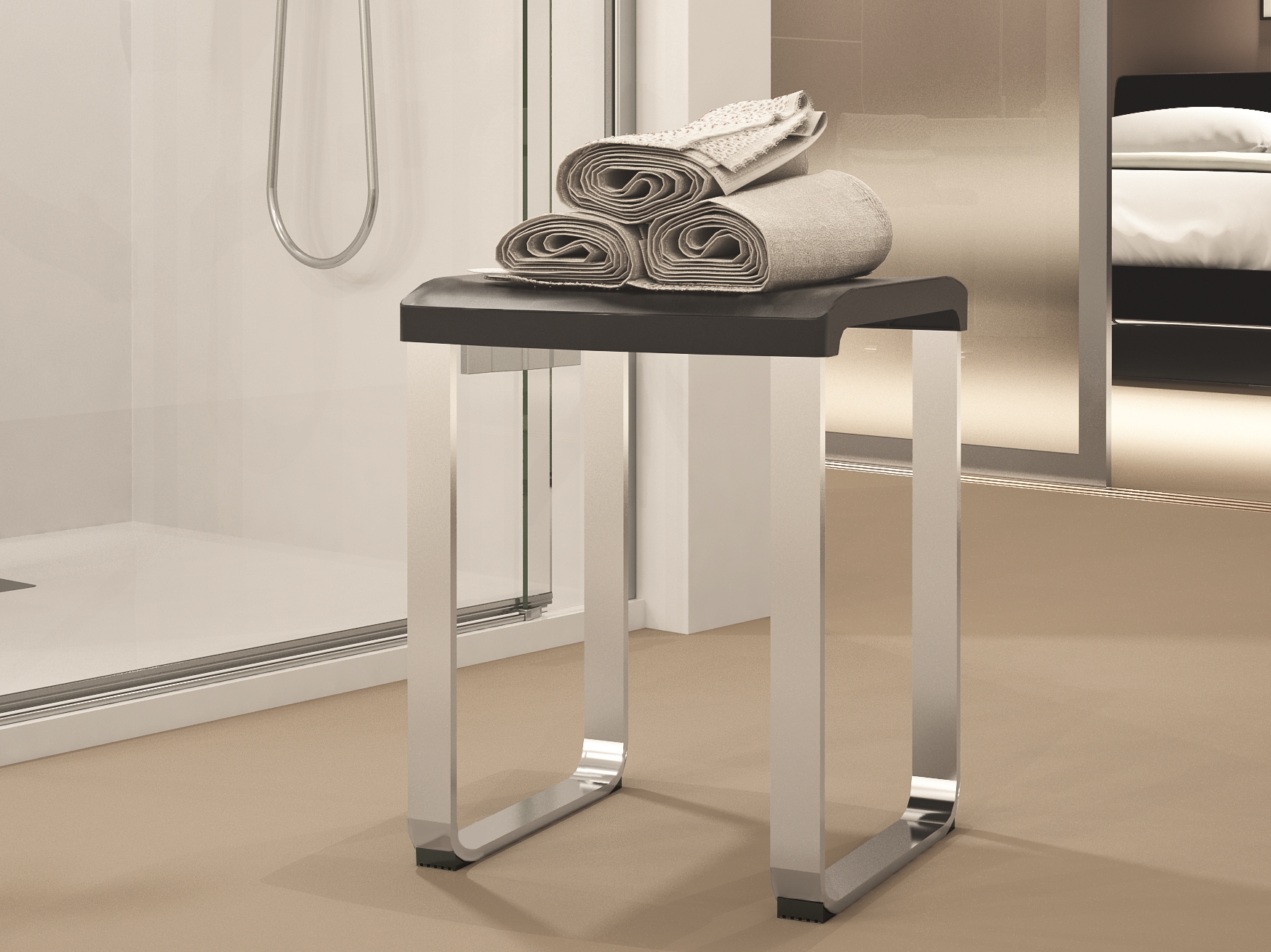 Bathroom stool Acrylic bathroom stool By NOVELLINI