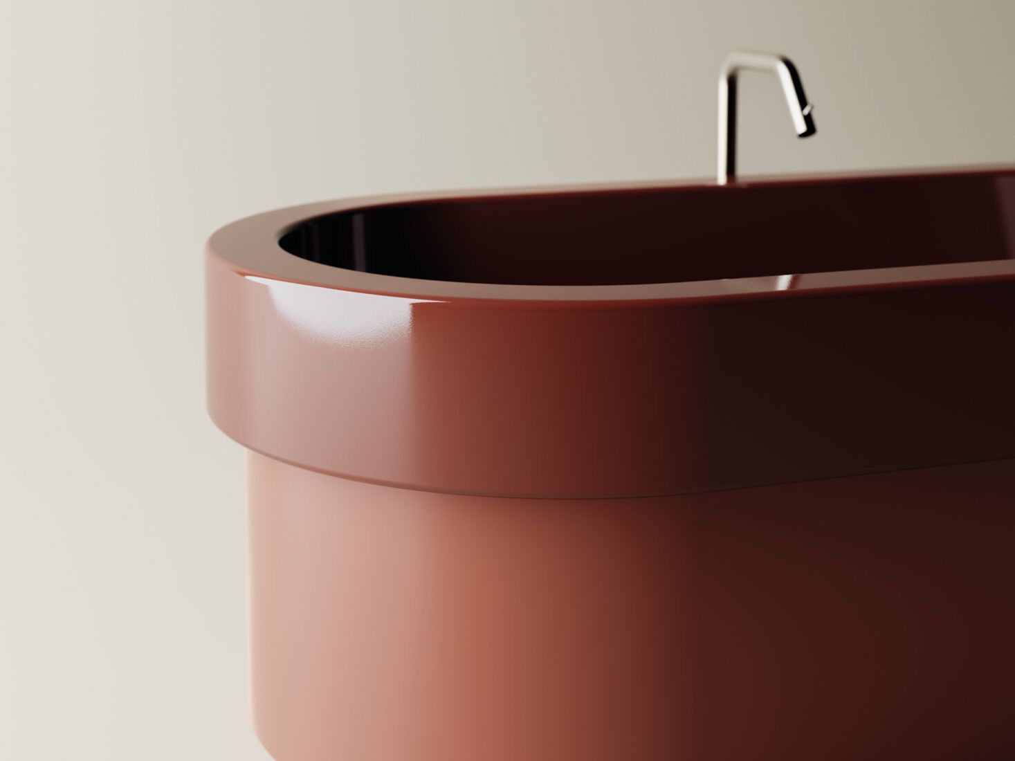 CENOTE by Agape - Vasca da bagno centro stanza ovale in Cristalplant® - 2