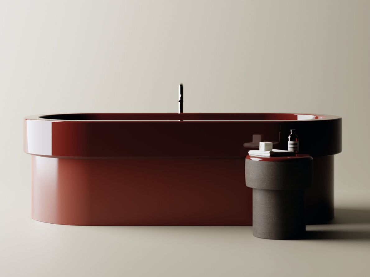 CENOTE by Agape - Vasca da bagno centro stanza ovale in Cristalplant®