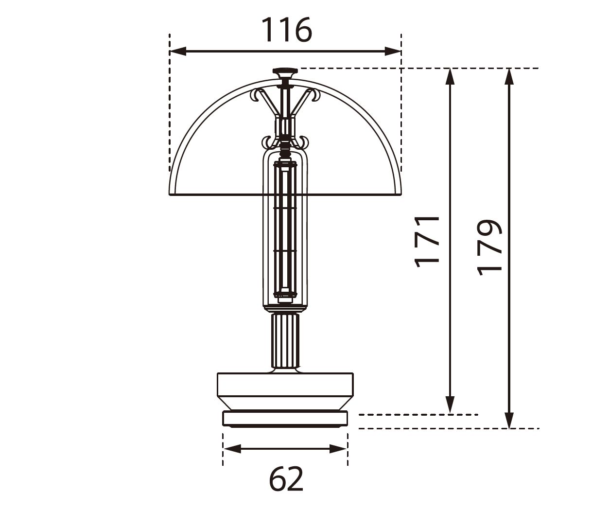 BARCAROLLE 60 LED table lamp with USB charging By Ambientec