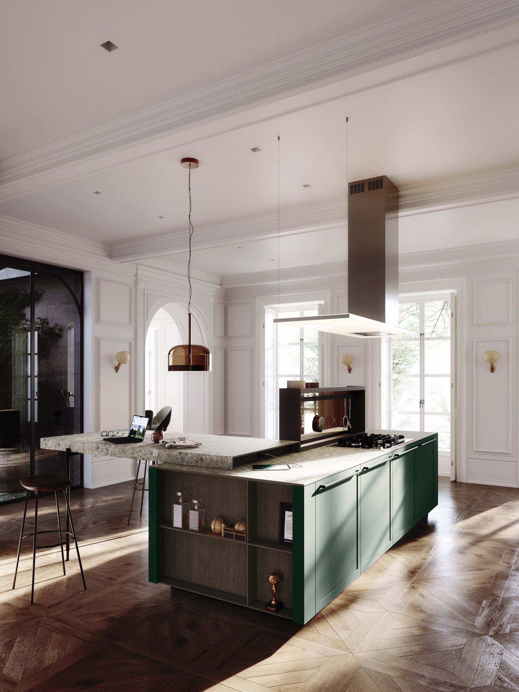 AK_PROJECT_11 Fitted kitchen with island By Arrital