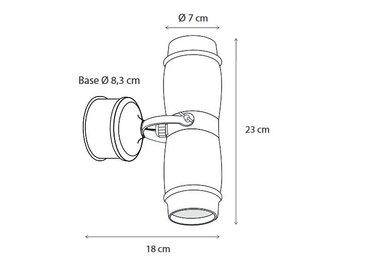MICRO UP & DOWN ON ROUND BASE Lampada da parete per esterno By ...
