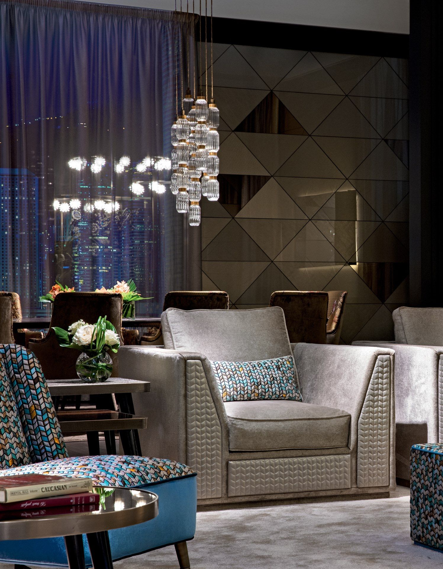 BALLET Pyrex® chandelier By Sicis design Massimiliano Raggi