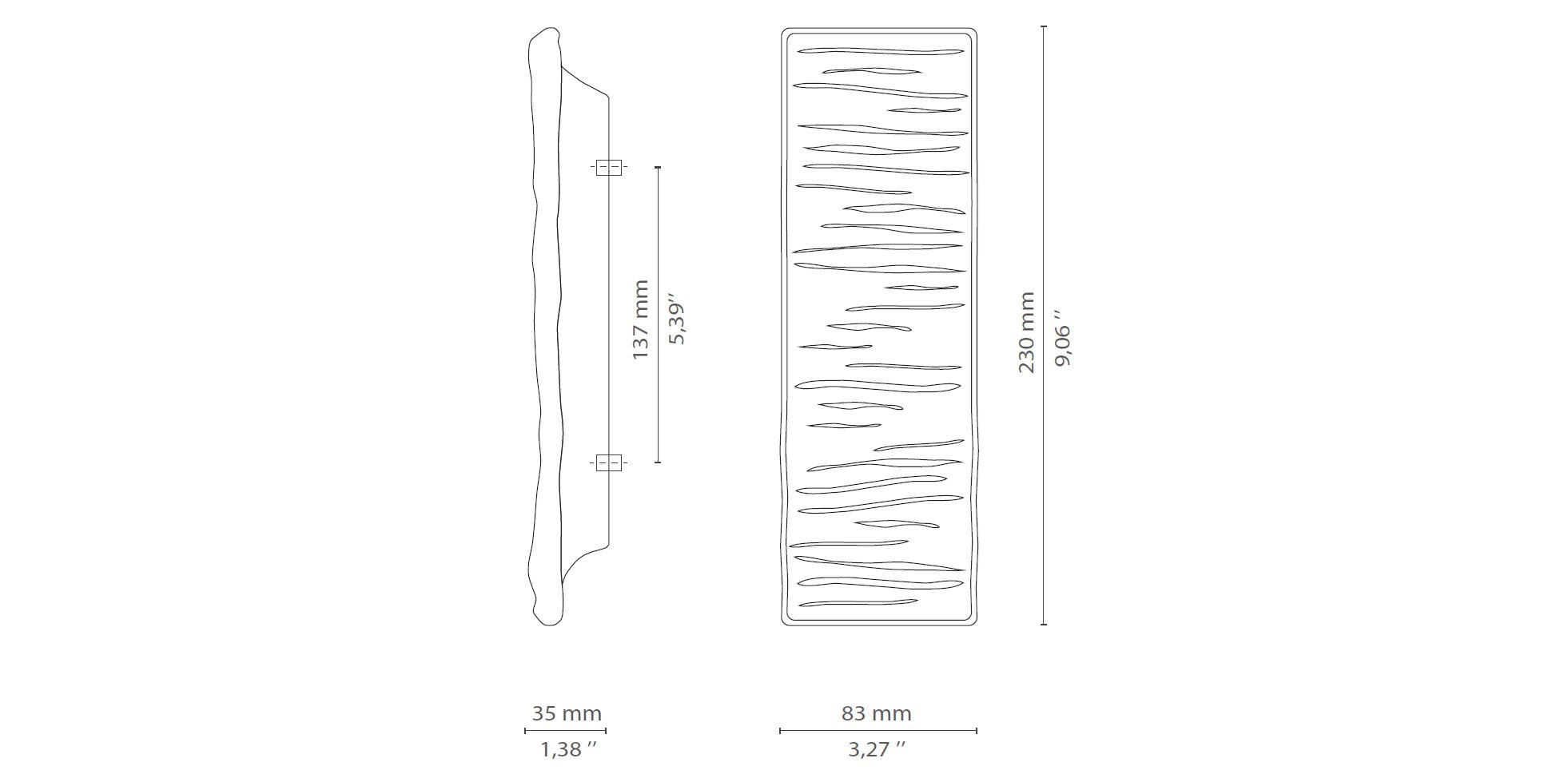 Brass Pull Handle Baruka Cm30 By Pullcast