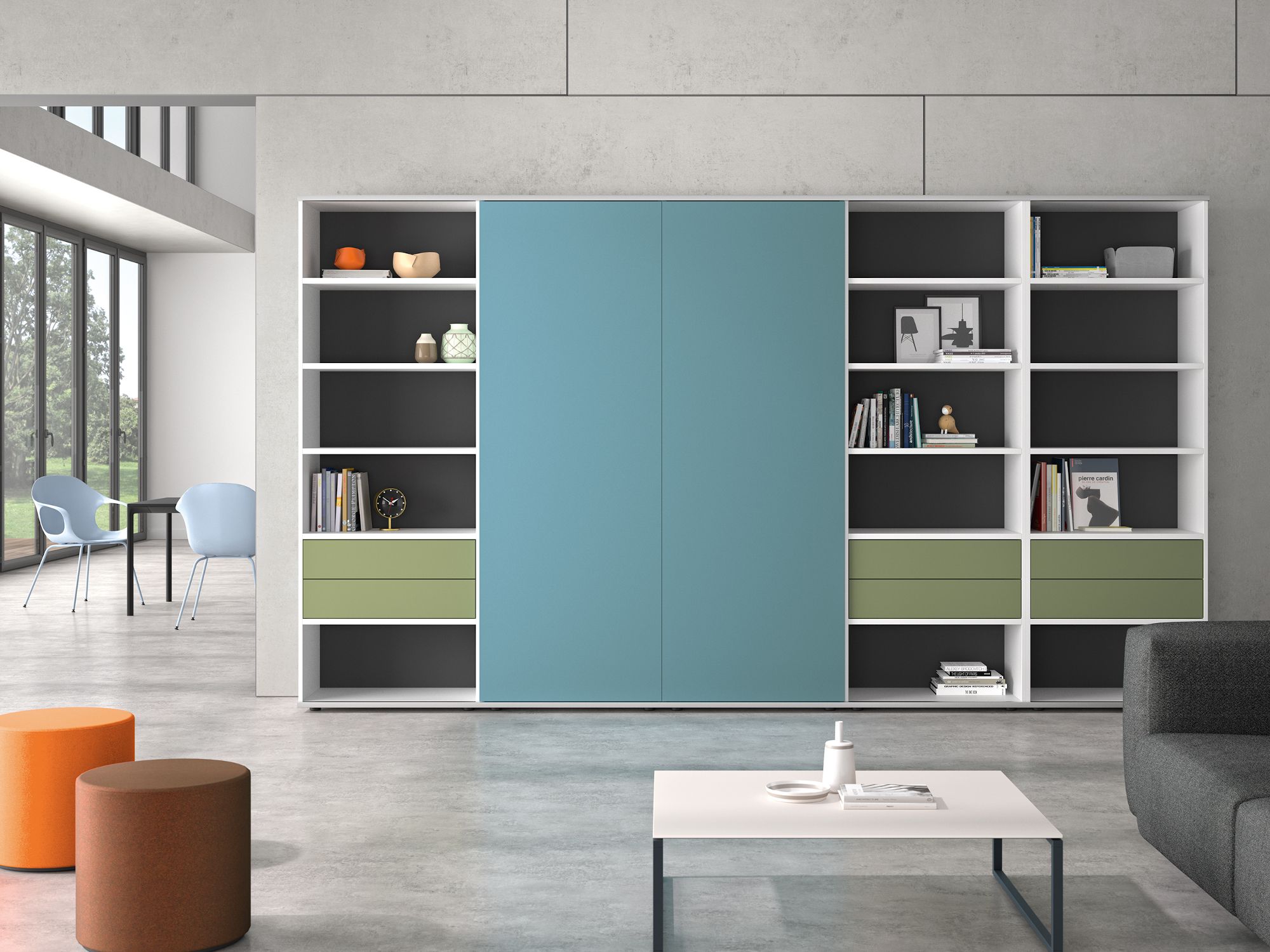 BASIC S Open office shelving By werner works design Büro Staubach