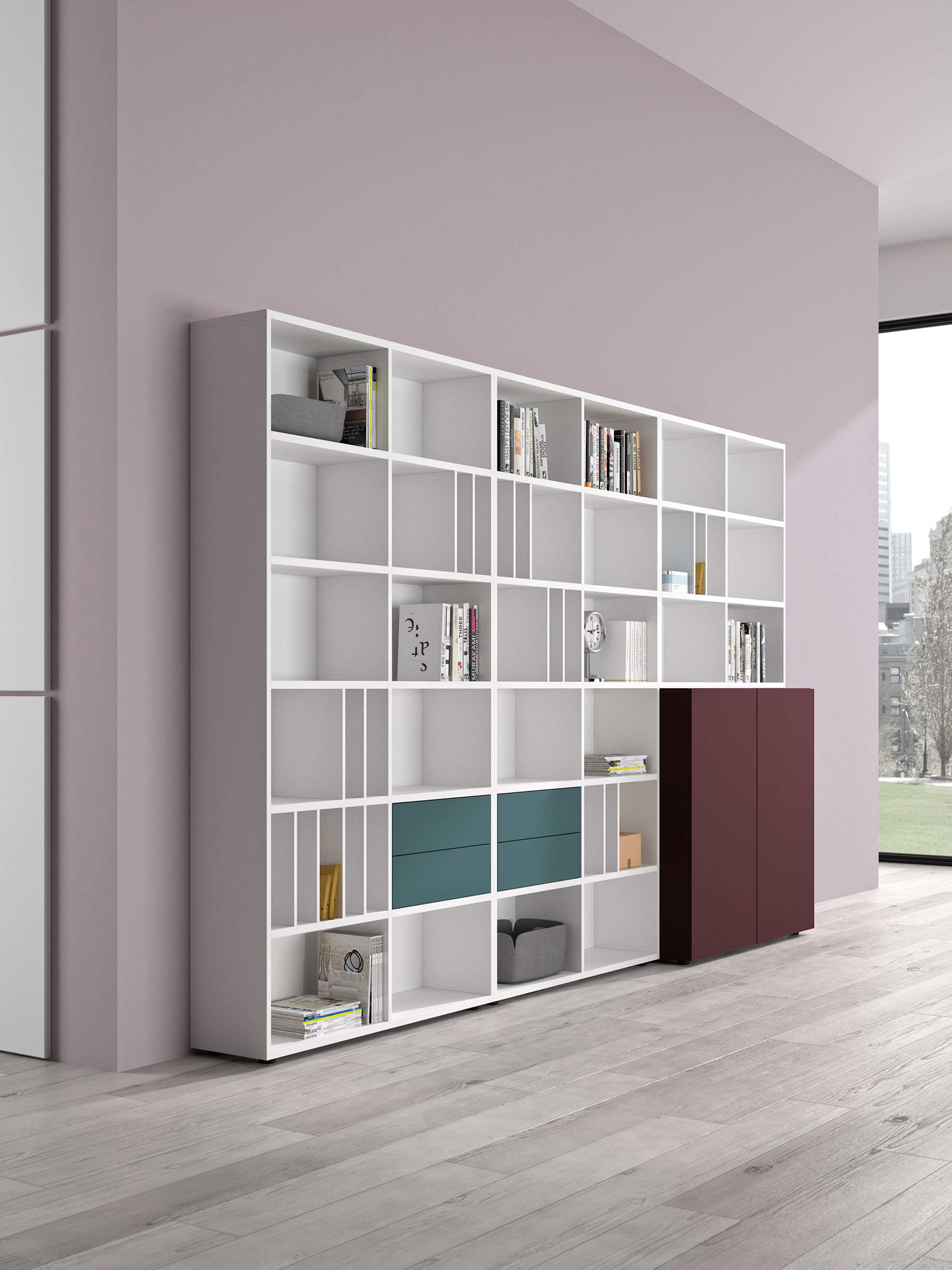 BASIC S Open office shelving By werner works design Büro Staubach