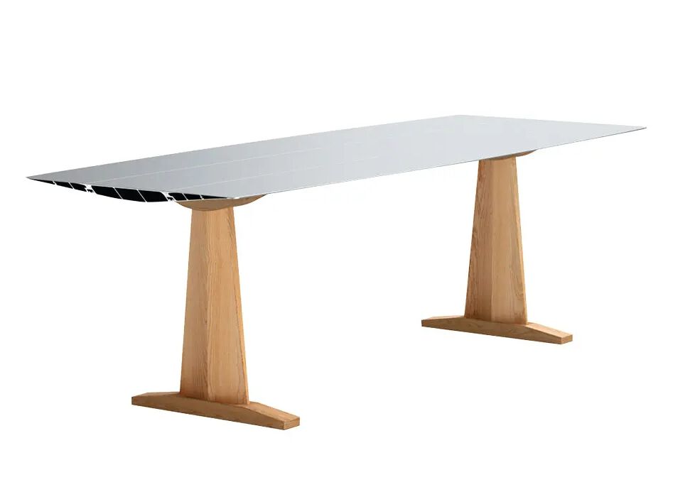 TABLE B 90 - WOOD TRESTLE Table By BD Barcelona | design Konstantin Grcic