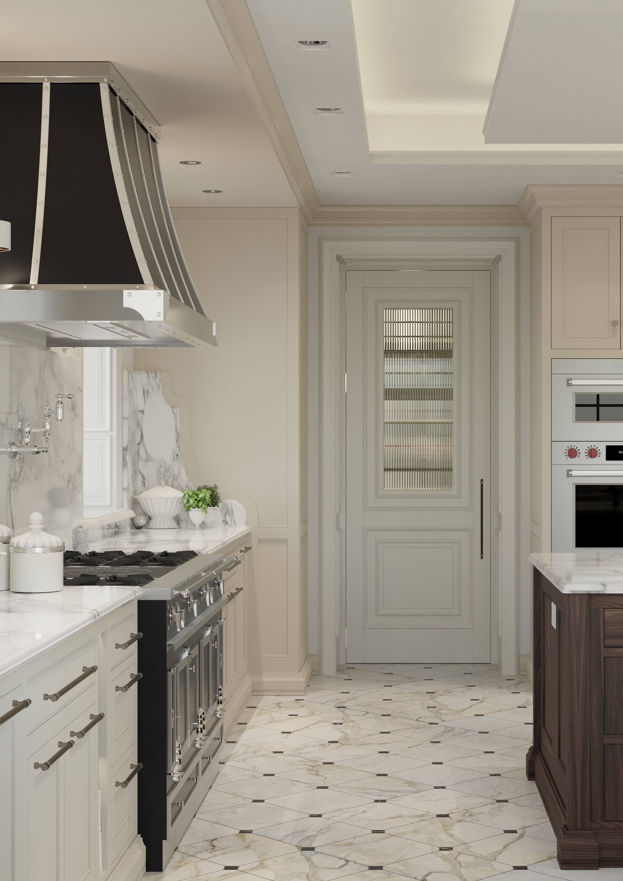 BETH Cucina in stile inglese con isola By Martini Interiors