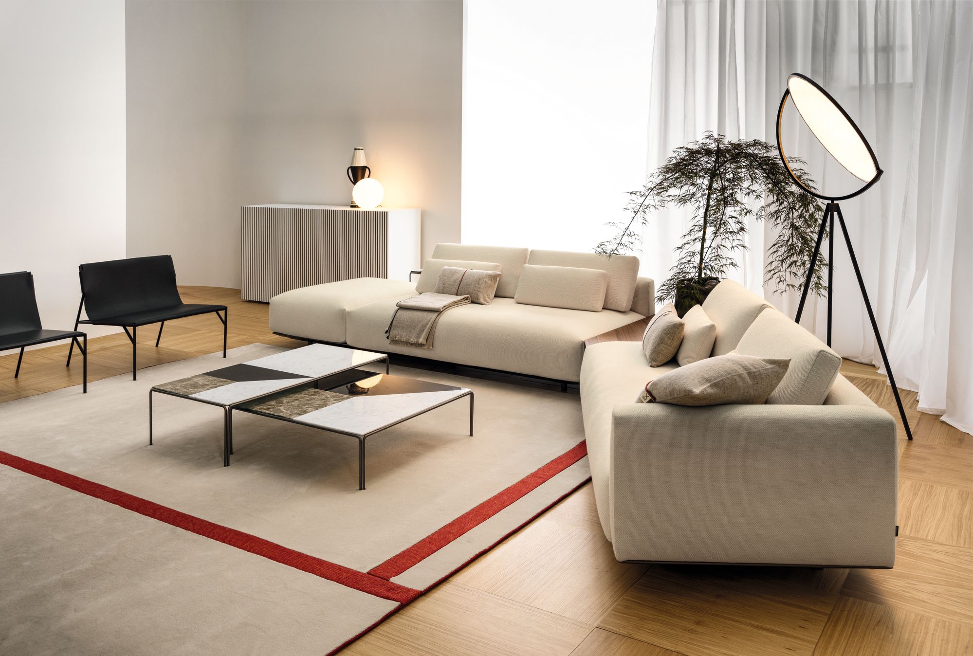 BILLIE Sectional sofa with removable cover By Casamania & Horm