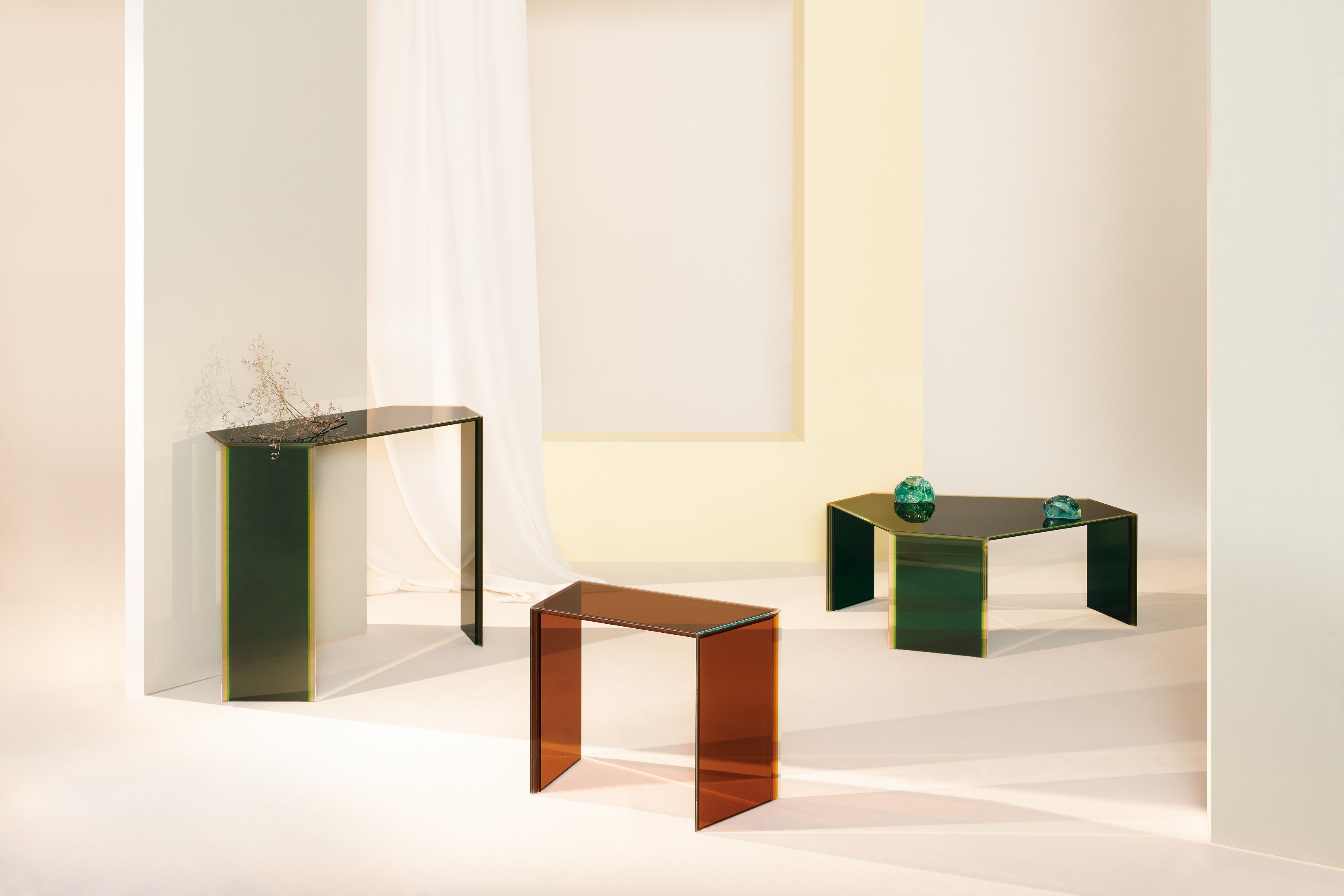 BISEL Crystal coffee table By Glas Italia design Patricia Urquiola