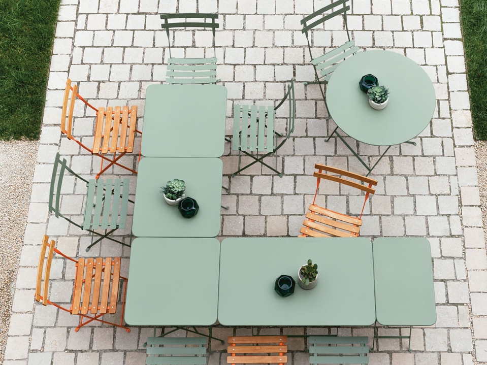 BISTRO Folding rectangular steel garden table By Fermob