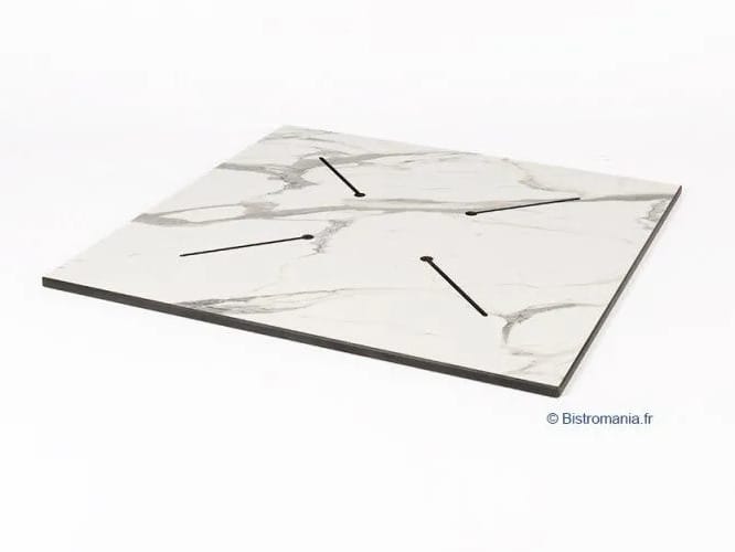 CARRARE square by BISTROMANIA - Piano per tavoli quadrato in HPL - 2