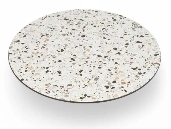 TERRAZZO round by BISTROMANIA - Piano per tavoli rotondo in HPL