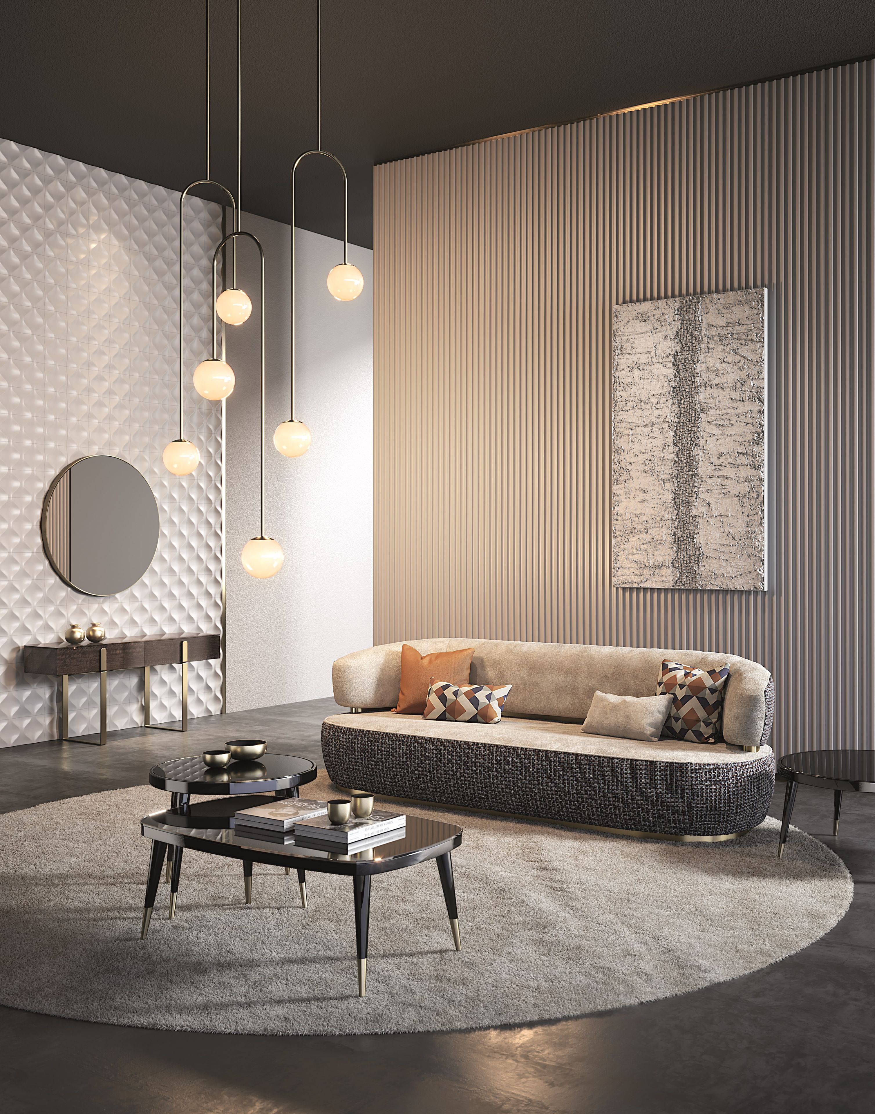 BLACK TIE E120 by Capital Collection - Tavolino rettangolare in vetro laccato da salotto - 3