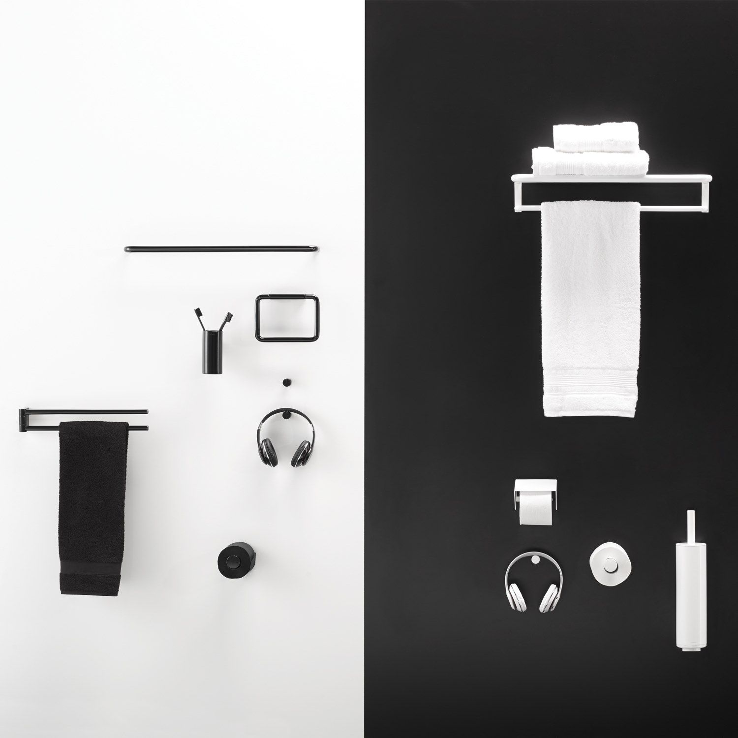 BLACK&WHITE Swivel towel rack Black&White Collection By Cosmic