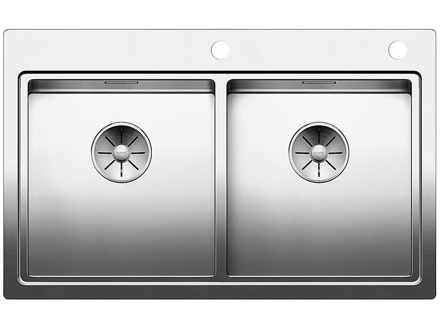 fregadero 2 senos acero inoxidable