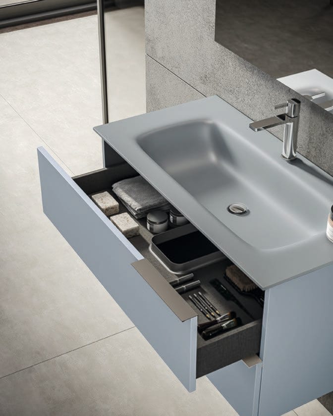 MERCURY 01 by BMT - Mobile lavabo da terra con specchio - 3