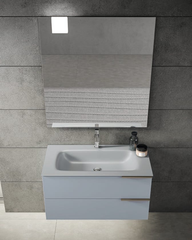 MERCURY 01 by BMT - Mobile lavabo da terra con specchio - 2