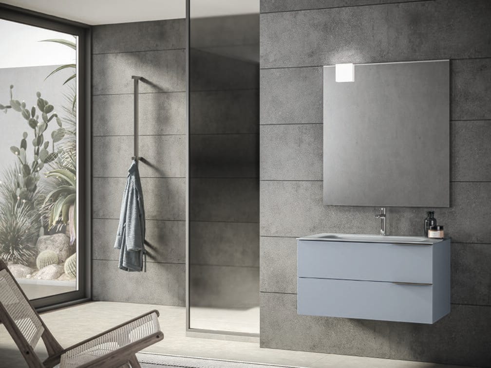 MERCURY 01 by BMT - Mobile lavabo da terra con specchio