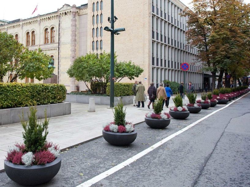 Round Fiber Cement Flower Pot BOBOLI By VESTRE round-fiber-cement-flower-pot-boboli-by-vestre