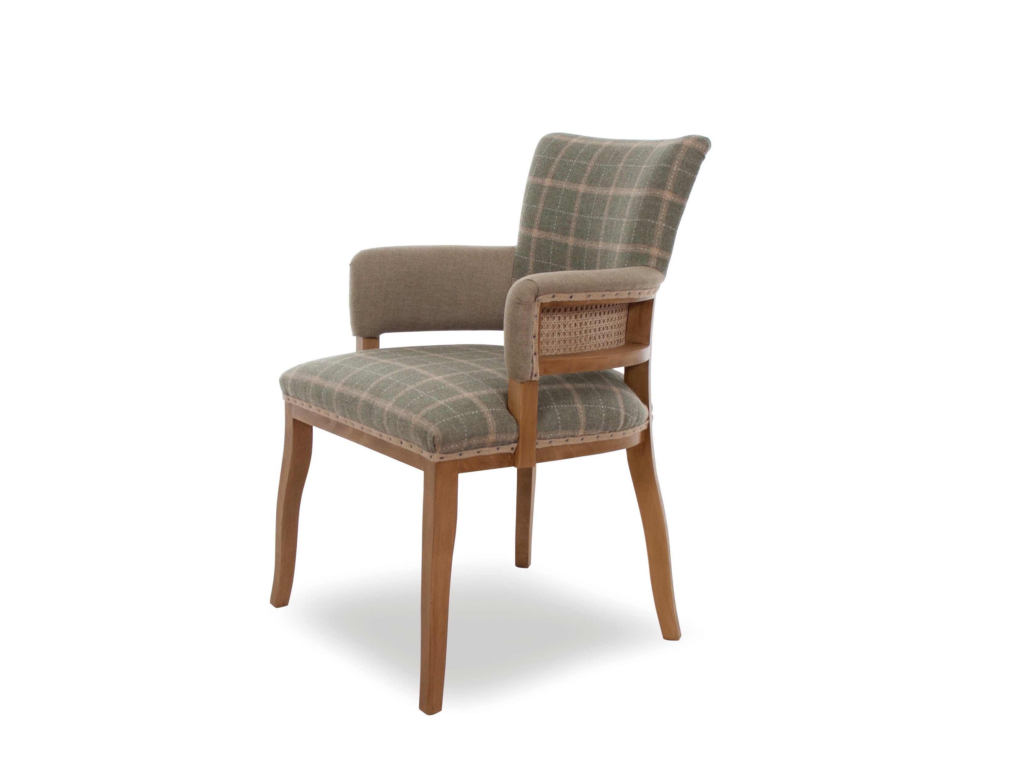 BOILER ARM ESSENCE Fabric chair with armrests open back By Crearte ...