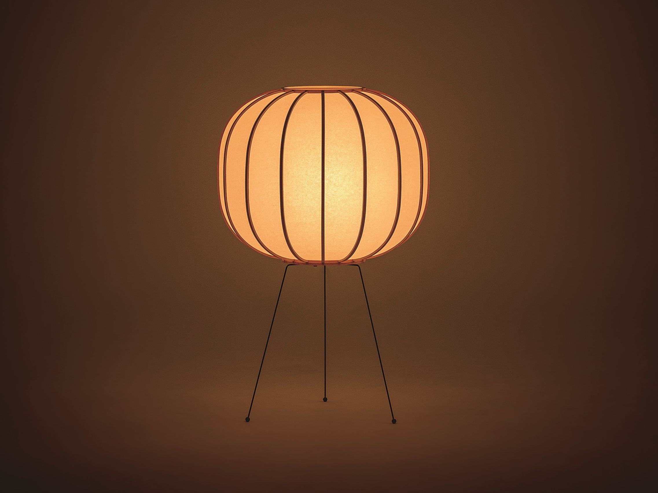 BOMBORI Handmade japanese paper floor lamp By DE PADOVA
