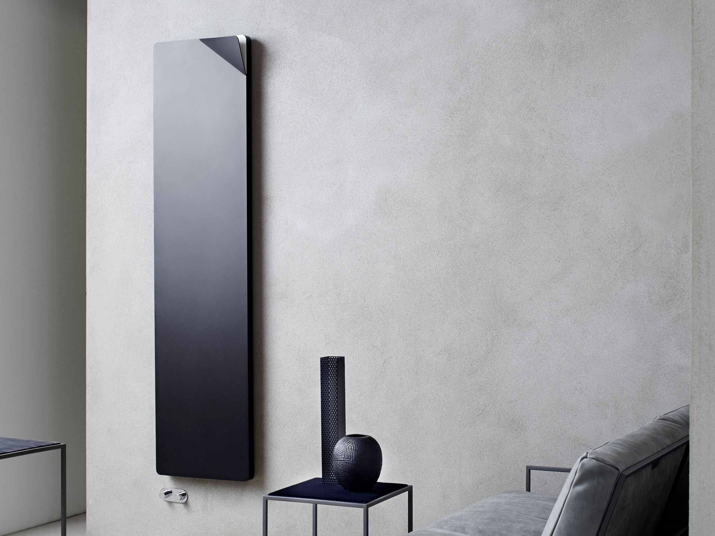 Carbon steel panel radiator BOOK By Caleido design Marco Piva