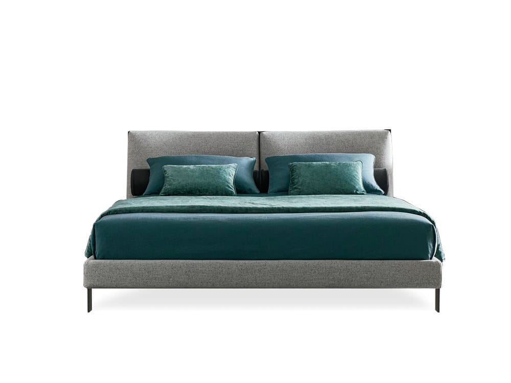 BOOK by Twils - Letto matrimoniale in tessuto con testiera imbottita - 5