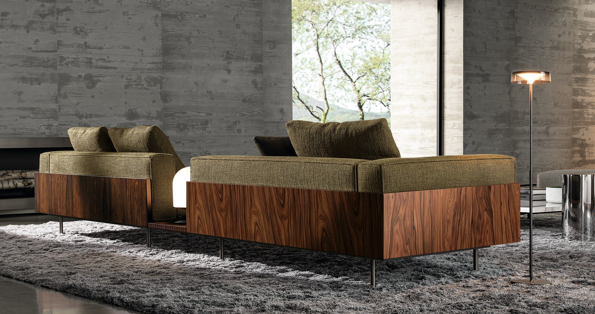 BRASILIA Fabric sofa By Minotti design studio mk27, Marcio Kogan