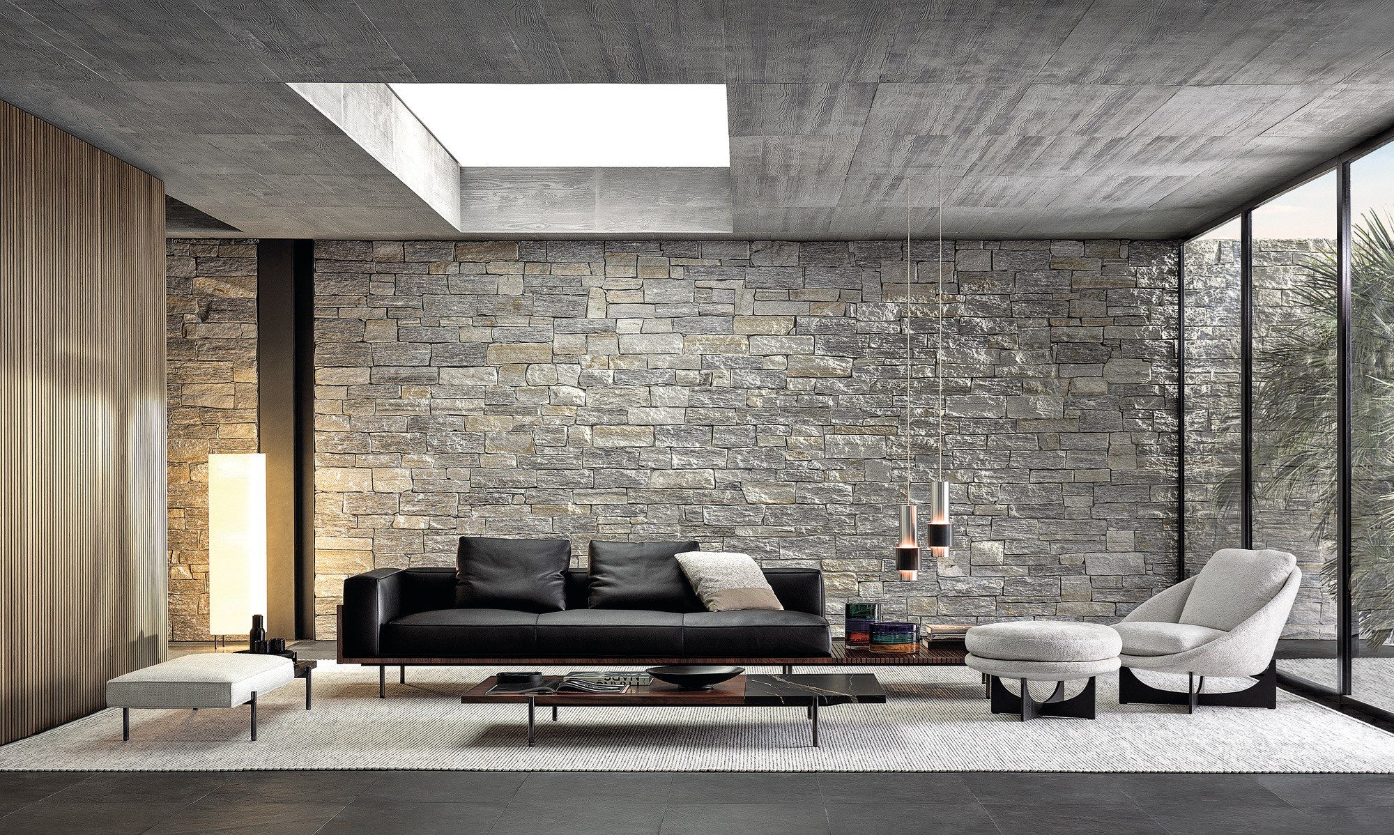 BRASILIA Leather sofa By Minotti design studio mk27, Marcio Kogan