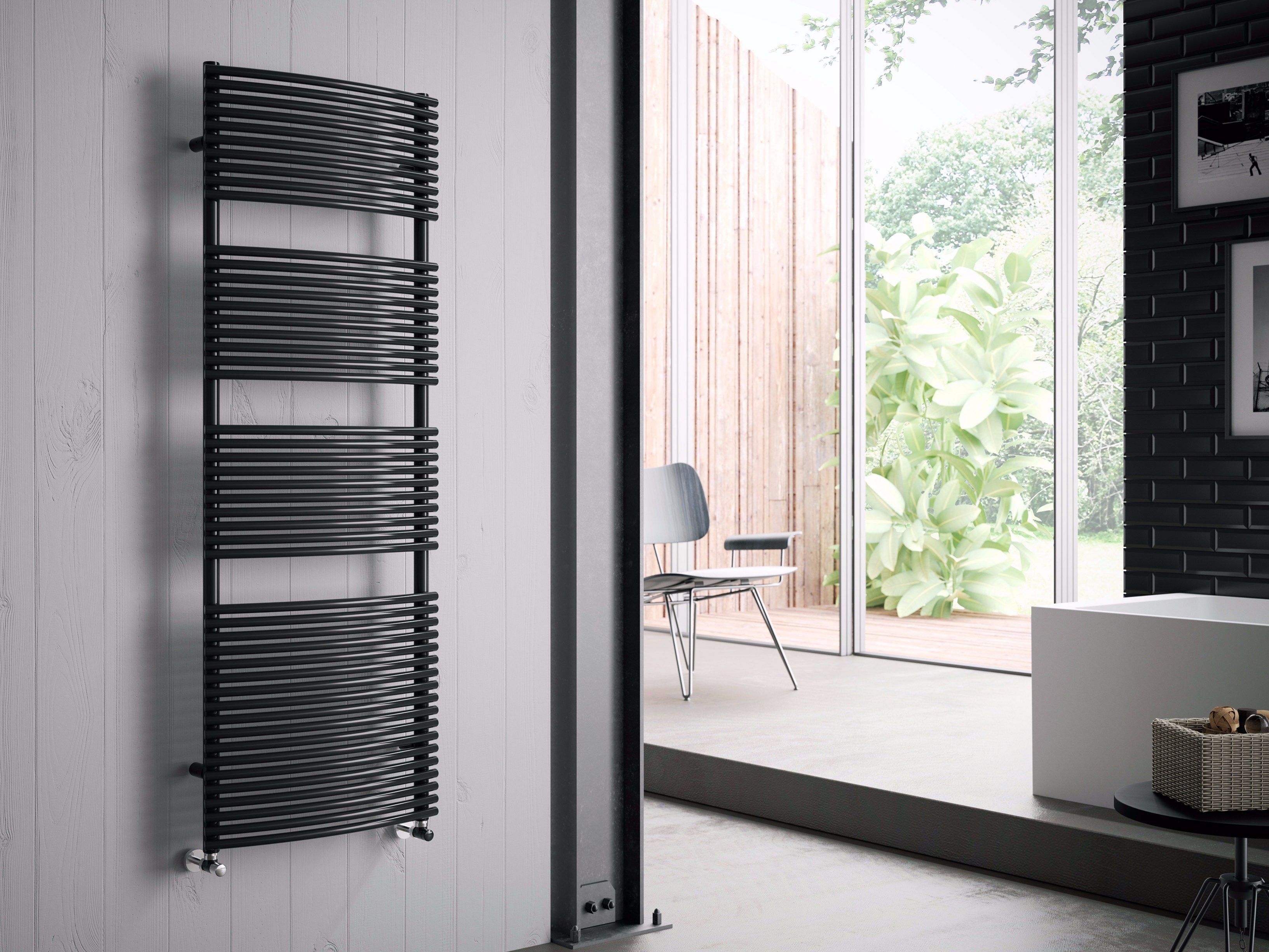 Hotwater carbon steel towel warmer BRIGITTE By CORDIVARI