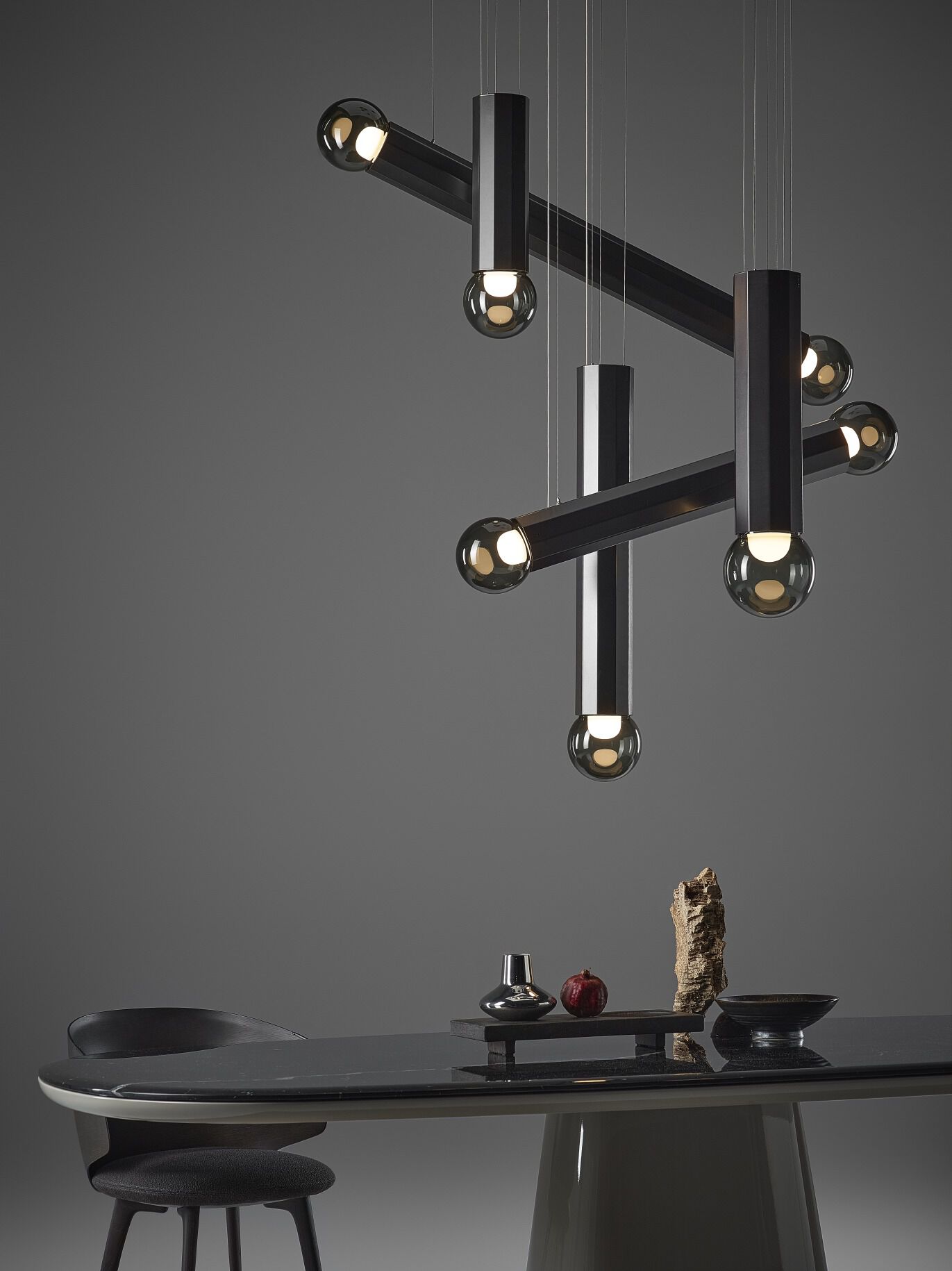 PRISMA DOUBLE by BROKIS - Lampada a sospensione a LED in vetro soffiato e metallo - 14