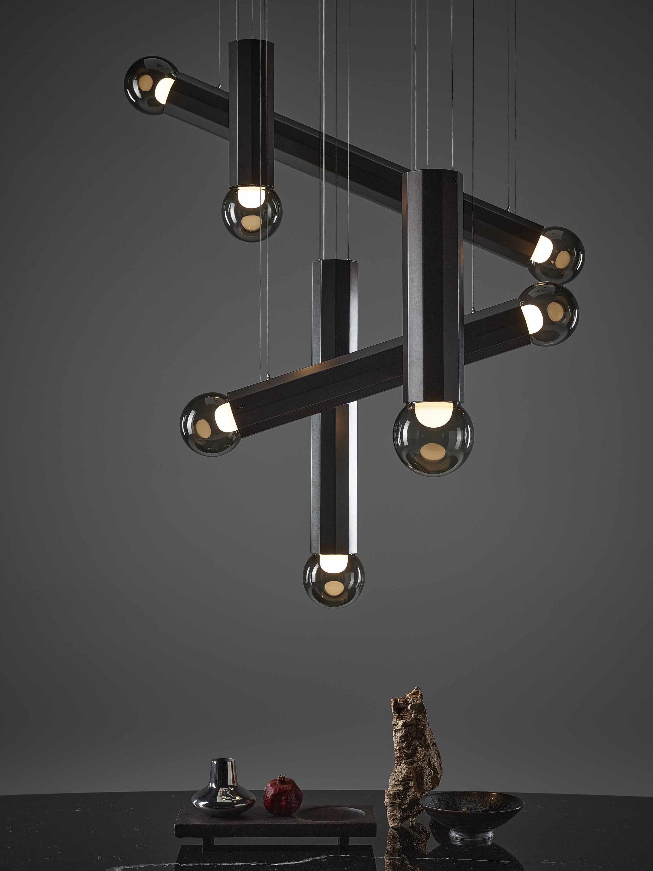 PRISMA DOUBLE by BROKIS - Lampada a sospensione a LED in vetro soffiato e metallo - 26