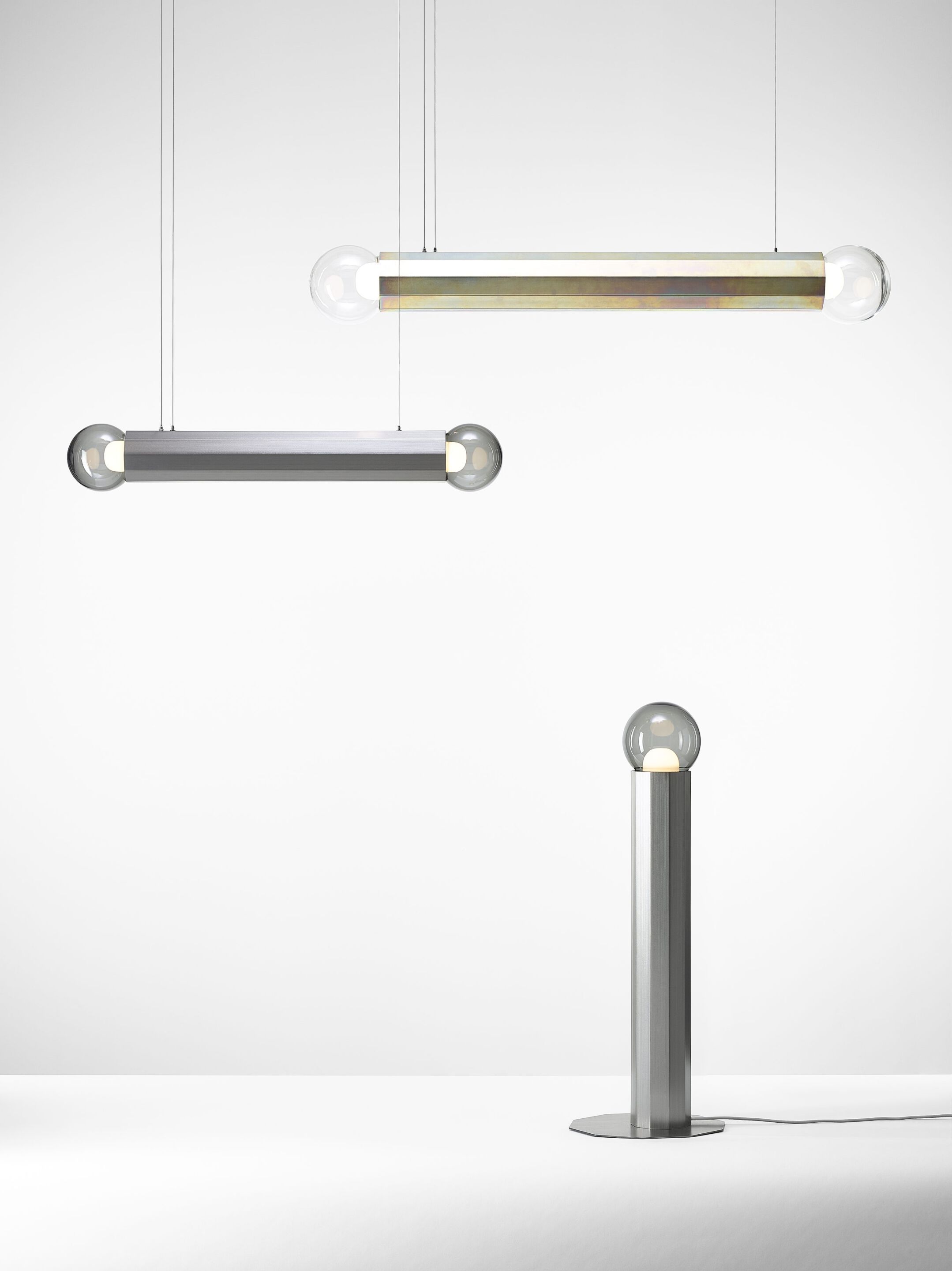 PRISMA DOUBLE by BROKIS - Lampada a sospensione a LED in vetro soffiato e metallo - 21