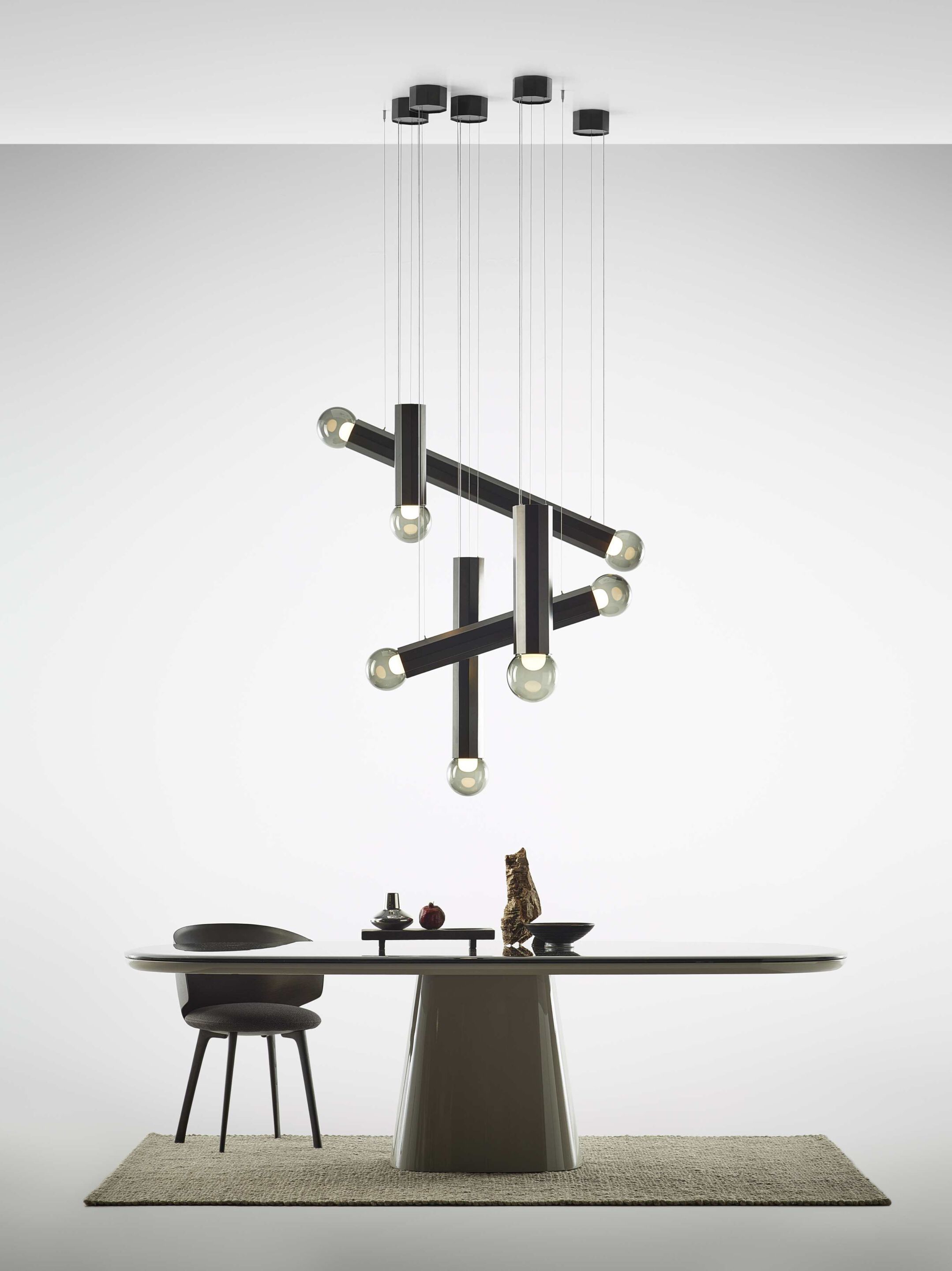 PRISMA DOUBLE by BROKIS - Lampada a sospensione a LED in vetro soffiato e metallo - 8