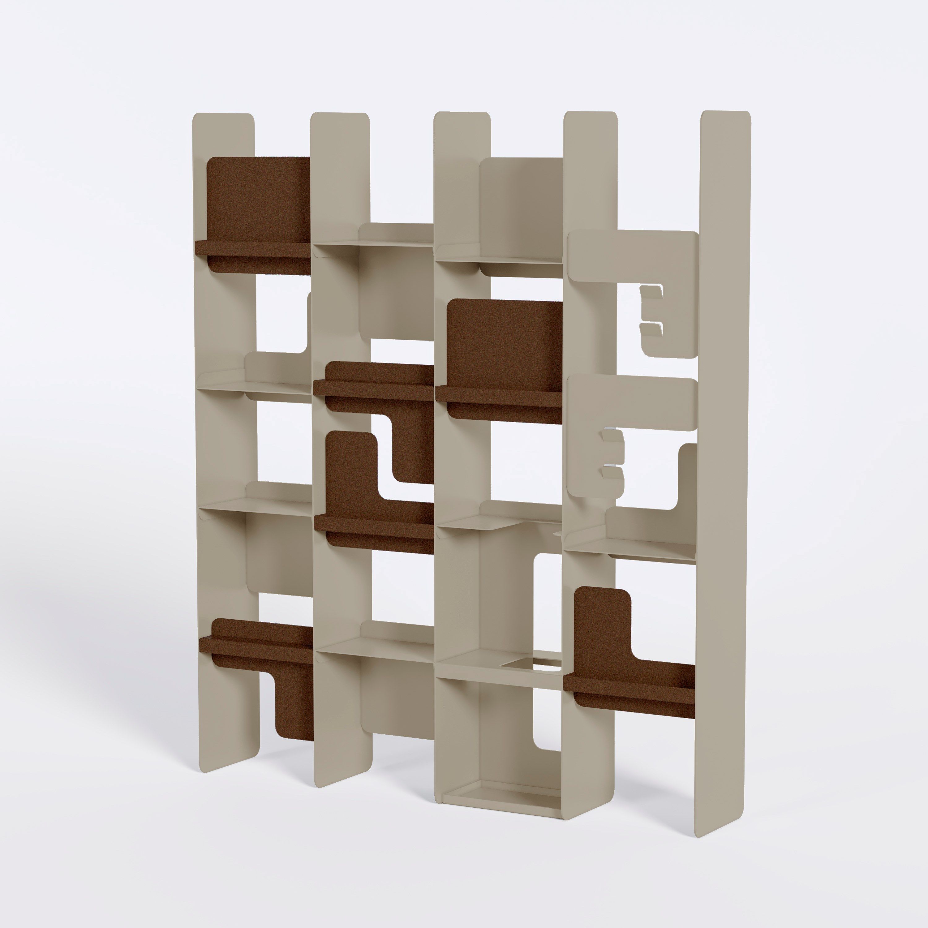 BSET Open freestanding aluminium bookcase By Bplan