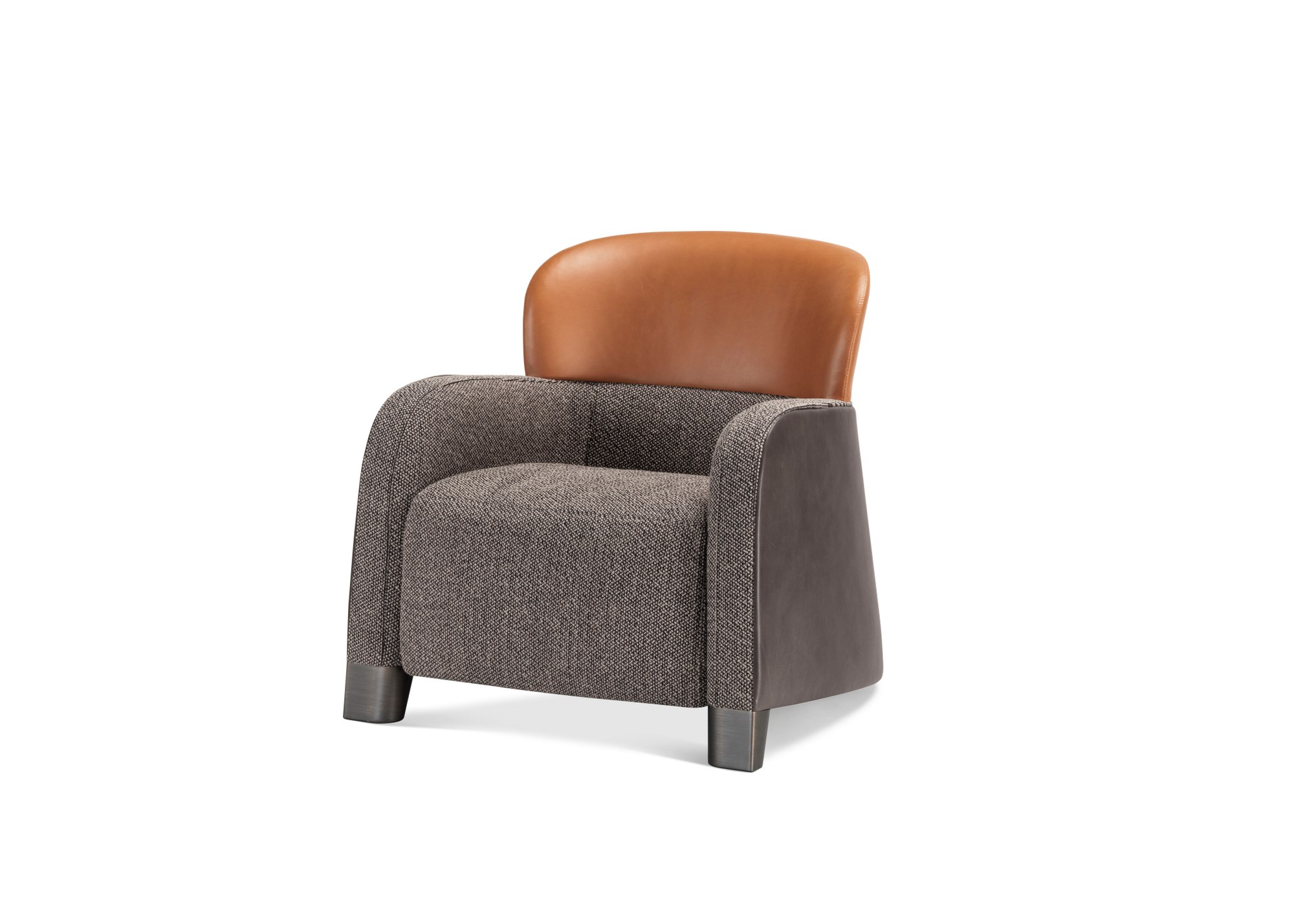 BUCKET | Armchair with armrests Fabric and leather armchair with armrests By GHIDINI1961 