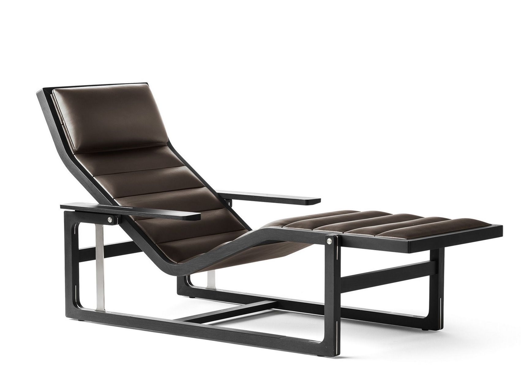 Chaise longue imbottita in pelle BYRON By Poltrona Frau design Jean