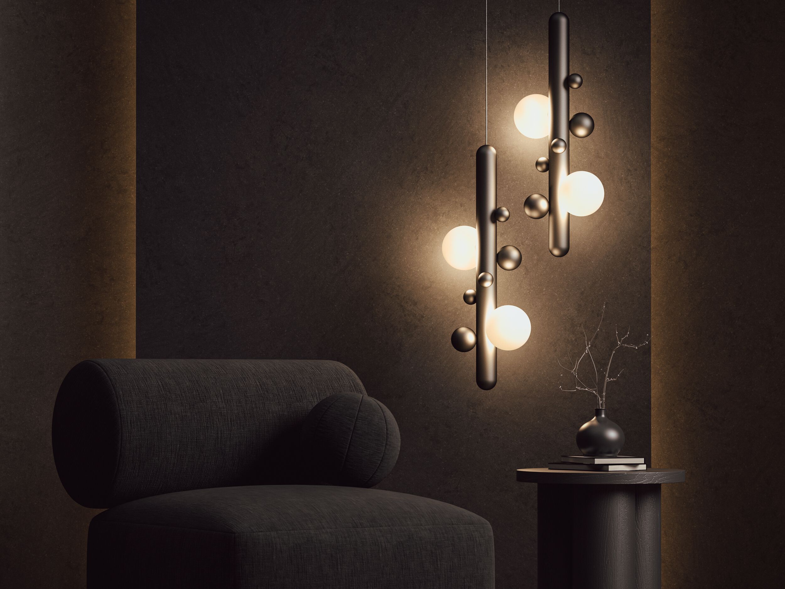 LUNAR P by Babich.studio - Lampada a sospensione a LED in acciaio e vetro - 7