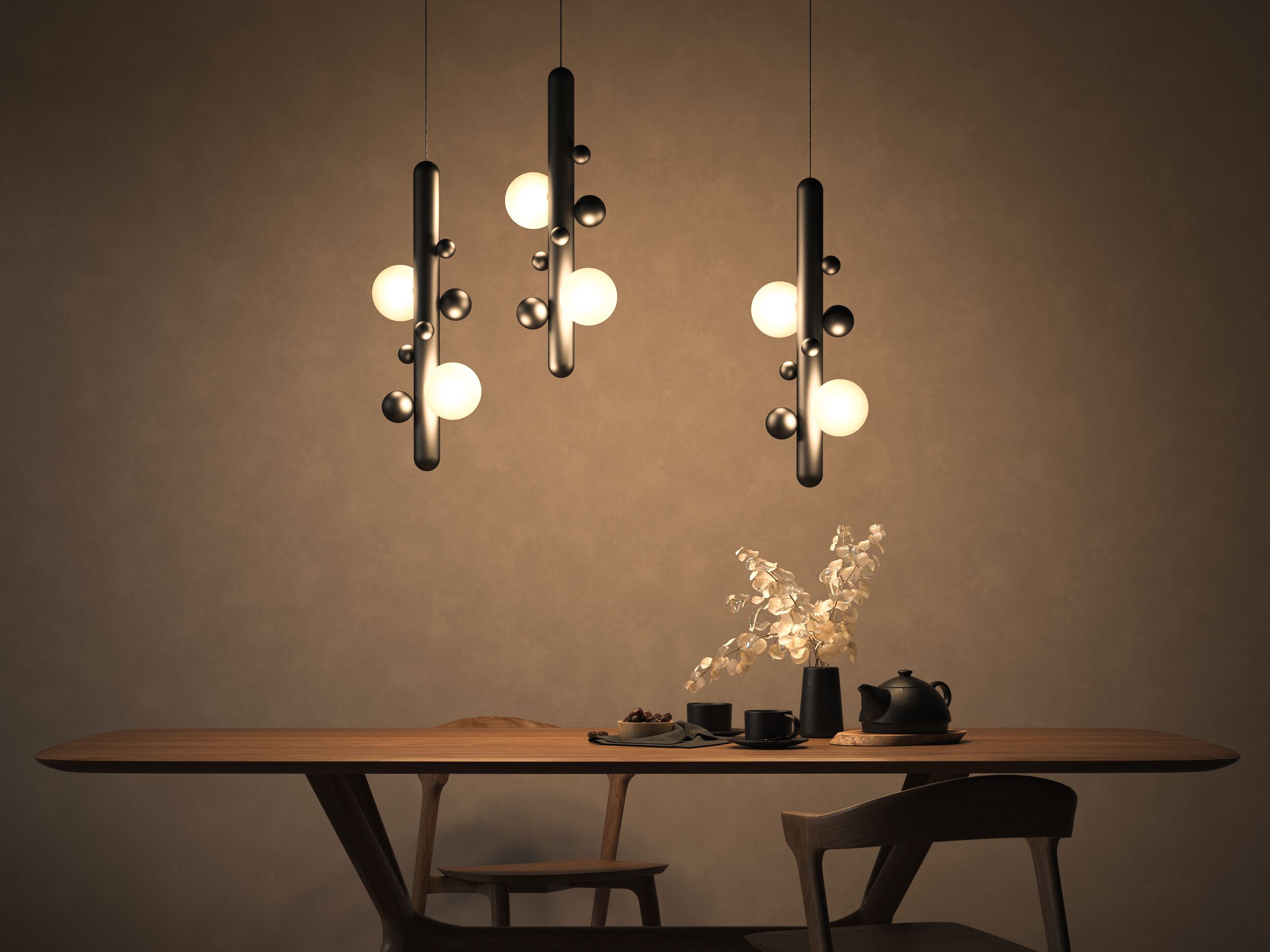 LUNAR P by Babich.studio - Lampada a sospensione a LED in acciaio e vetro - 5