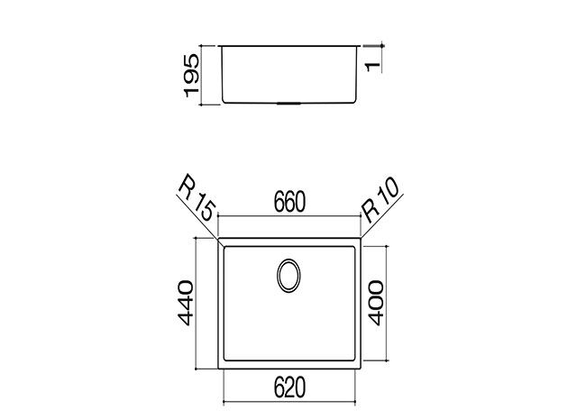 Dimensiones R."15" 1X6240I - 1X6240S