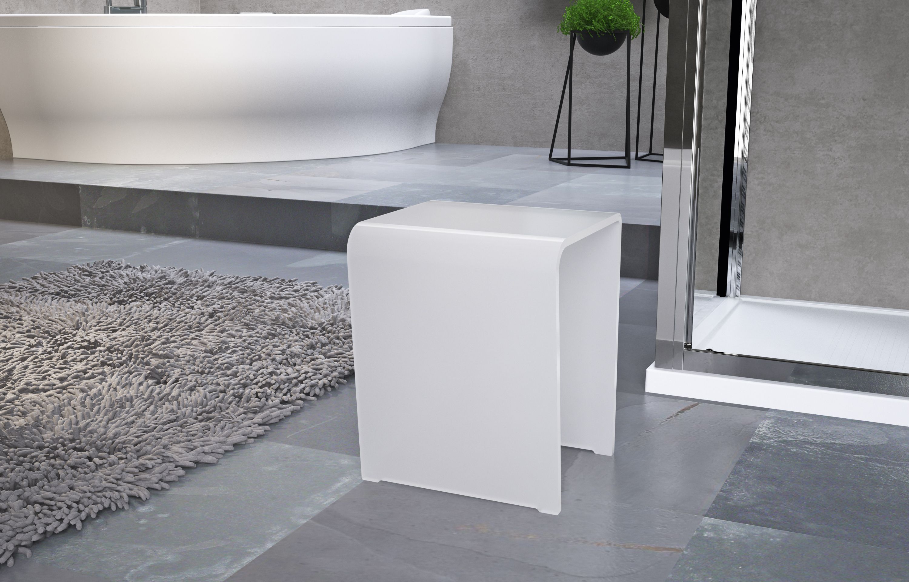 Bathroom stool Acrylic bathroom stool By NOVELLINI