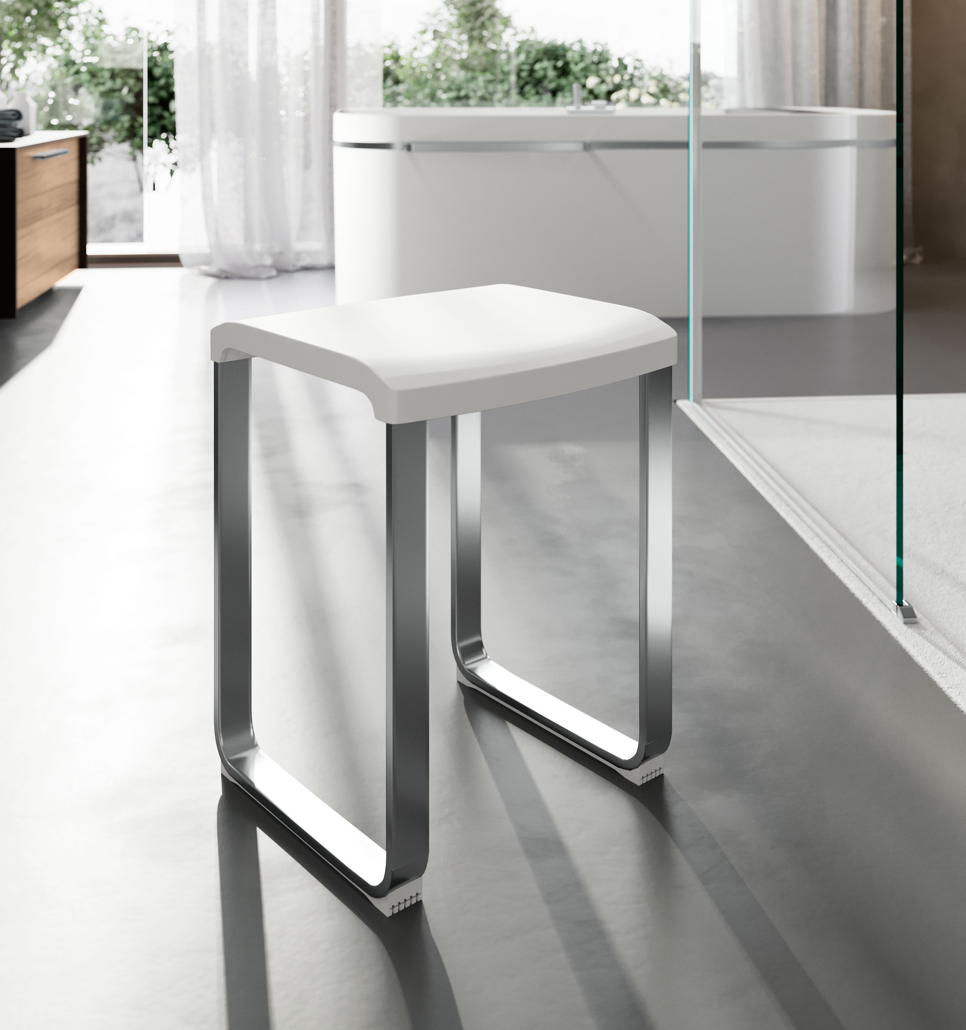 Bathroom stool Acrylic bathroom stool By NOVELLINI