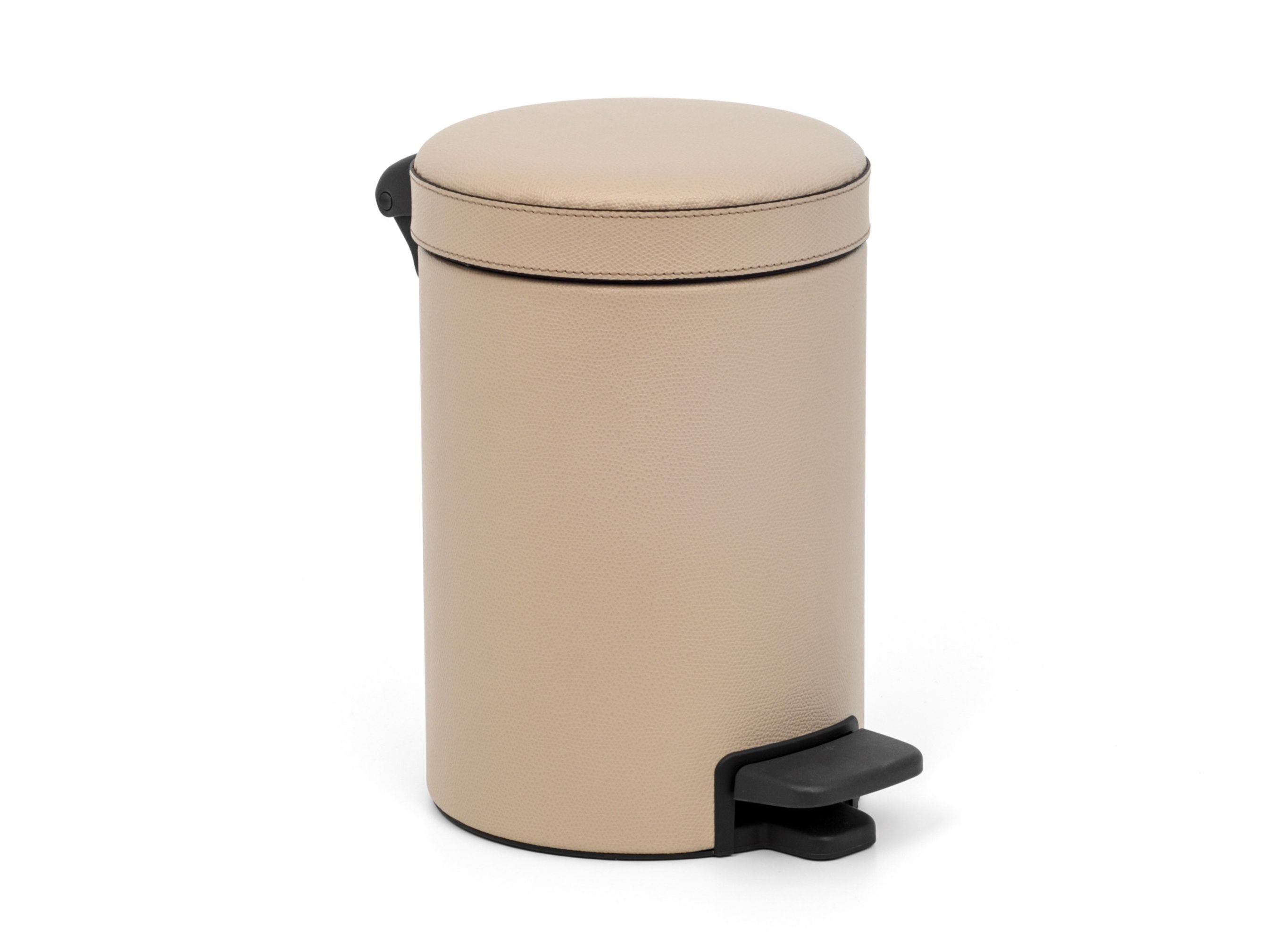 Leather bathroom waste bin By