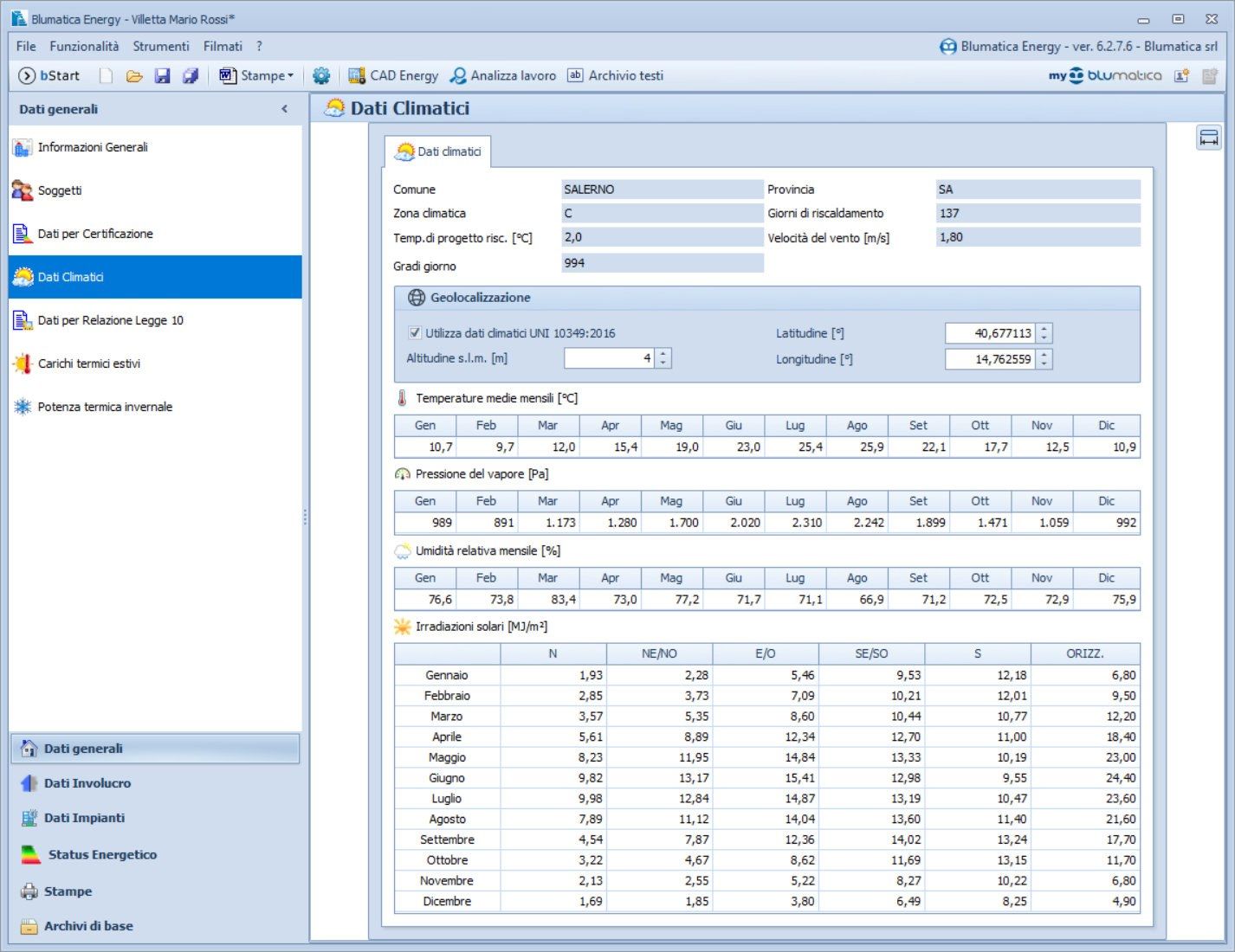 Blumatica Energy by Blumatica - Certificazione energetica (L.10 91, DLgs 311 06) - 3