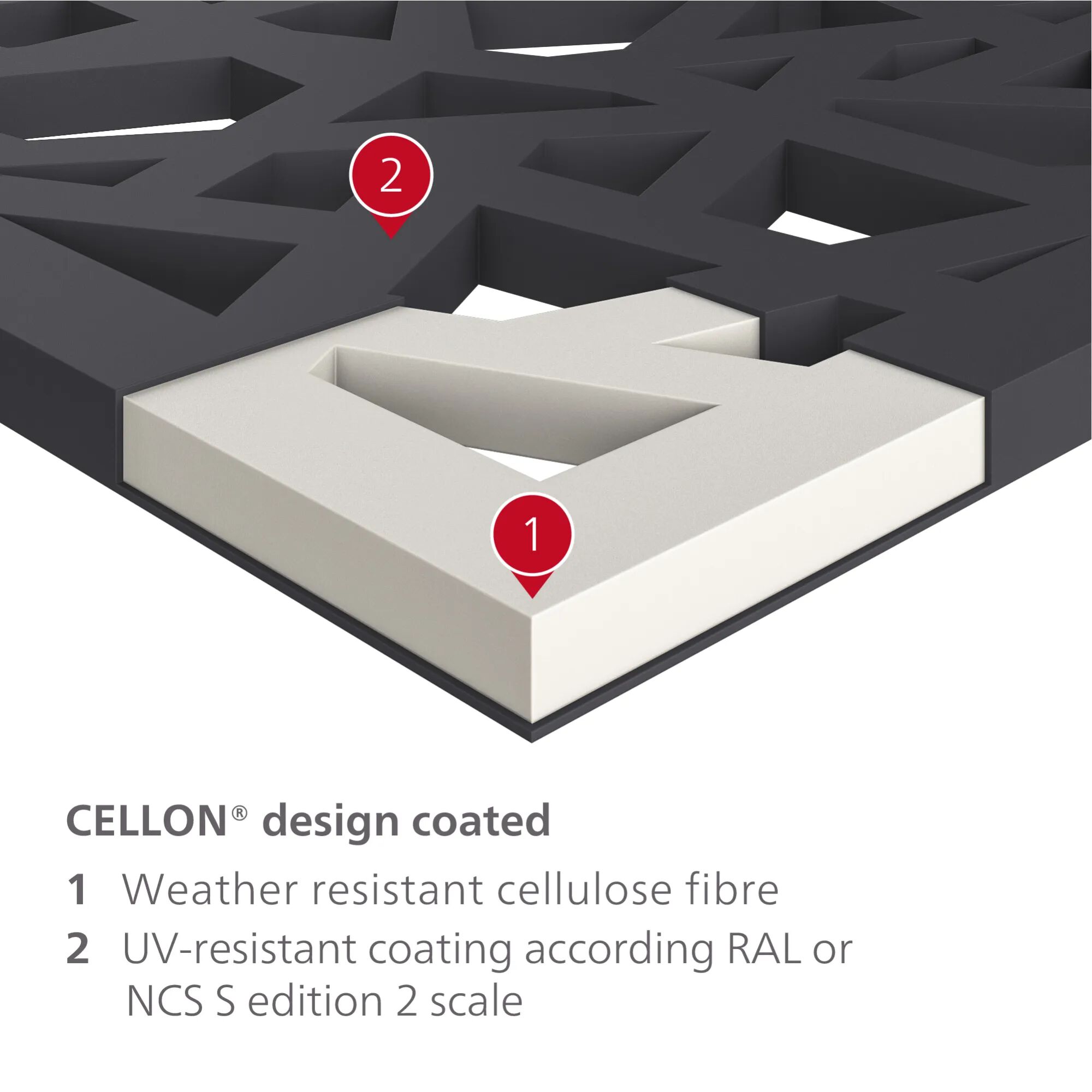 Elementi divisori da giardino by Bruag - Schermo divisorio da giardino in CELLON® - 6