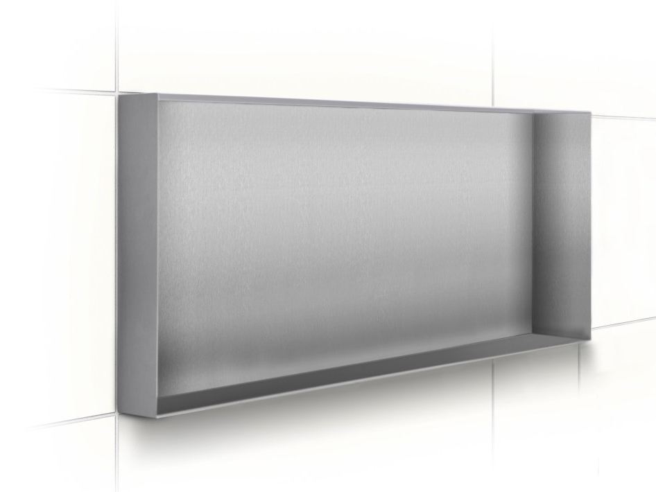Nicchia doccia in acciaio inox, senza piastrelle, 40,6 x 71,1 cm