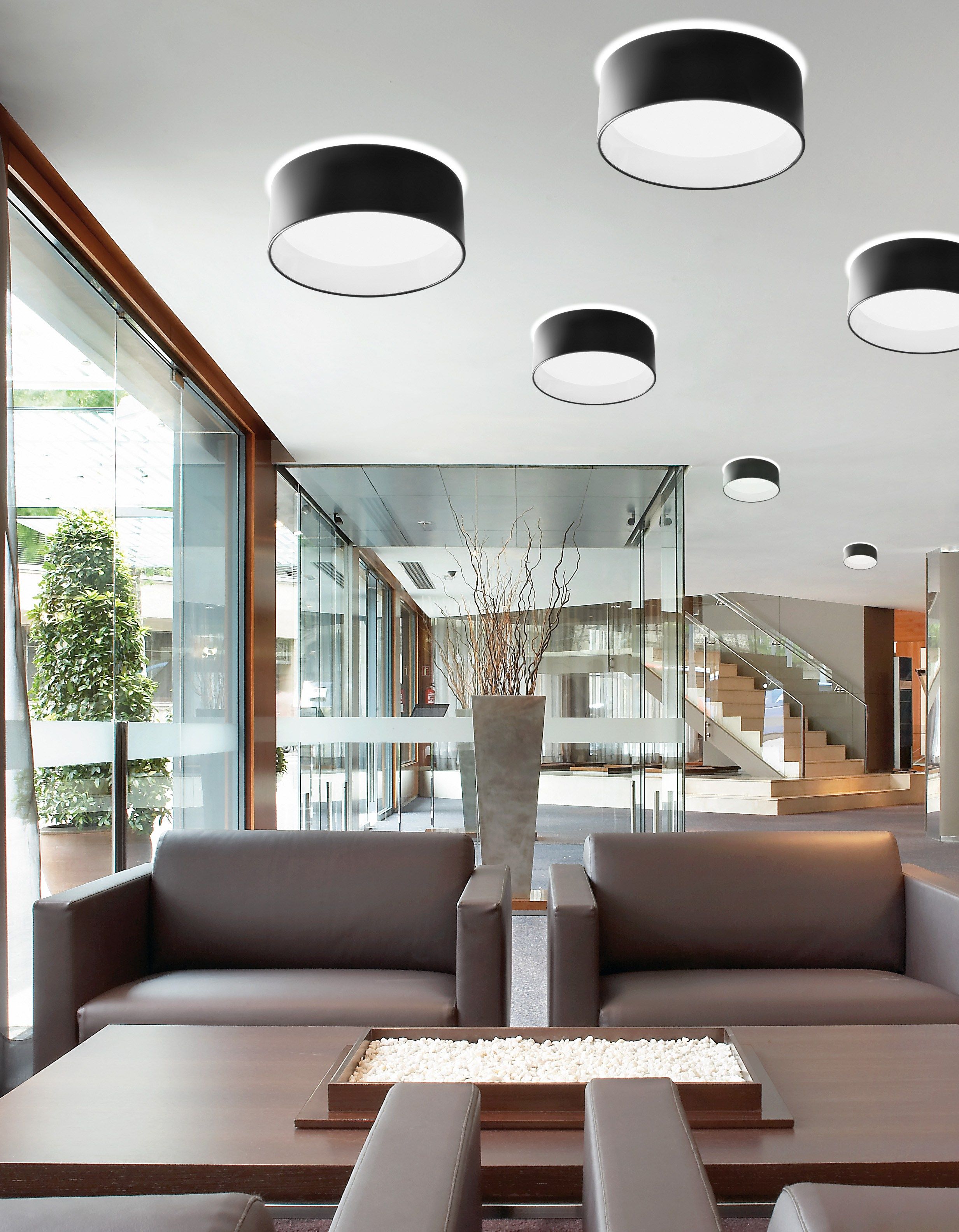 Direct-indirect light ceiling light CALA PF/56 By BOVER design Jordi Llopis